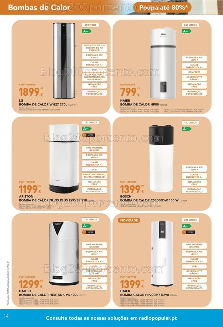 Antevisão Folheto RADIO POPULAR Aquecimento Promoções de 2 dezembro a 13 janeiro