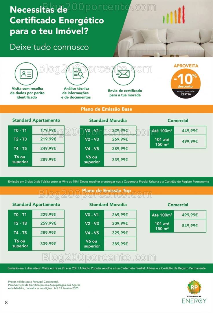 Antevisão Folheto RADIO POPULAR Aquecimento Promoções de 2 dezembro a 13 janeiro