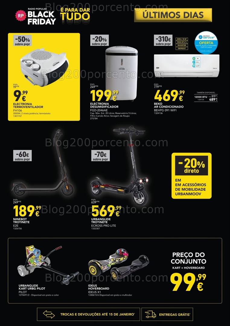 Antevisão Folheto RADIO POPULAR Black Friday Extra Promoções até 2 dezembro