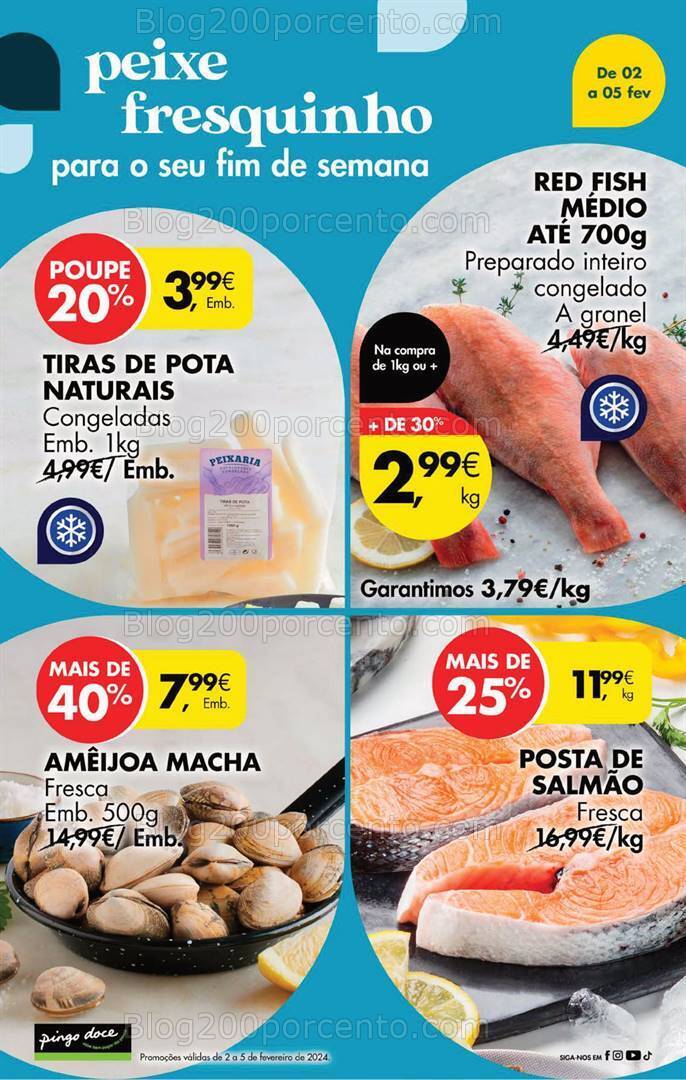 Antevisão Folheto PINGO DOCE Promoções Fim de Semana - 2 a 5 fevereiro