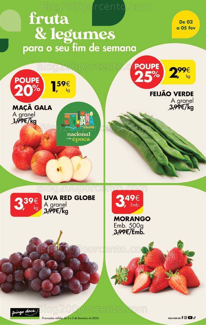 Antevisão Folheto PINGO DOCE Promoções Fim de Semana - 2 a 5 fevereiro