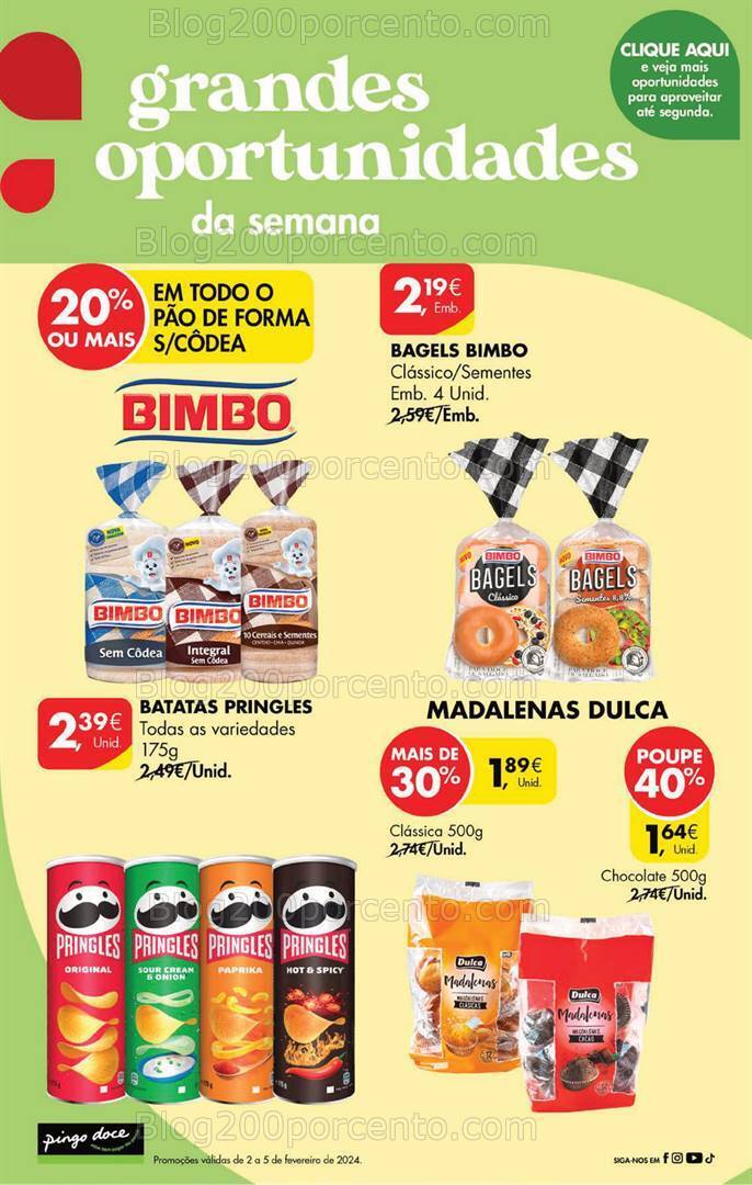 Antevisão Folheto PINGO DOCE Promoções Fim de Semana - 2 a 5 fevereiro
