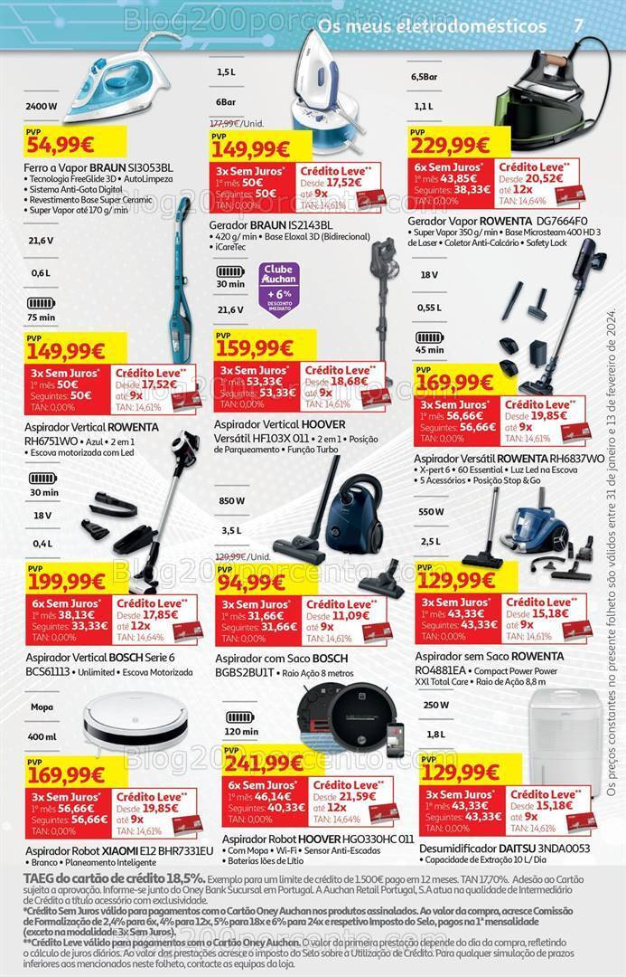 Antevisão Folheto AUCHAN Tecnologia Promoções de 31 janeiro a 13 fevereiro