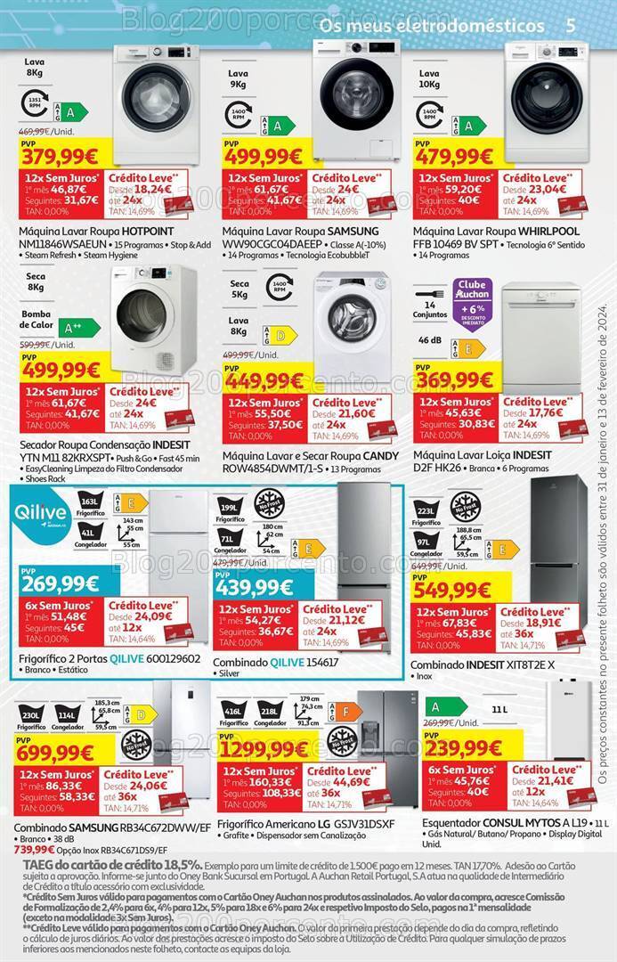 Antevisão Folheto AUCHAN Tecnologia Promoções de 31 janeiro a 13 fevereiro