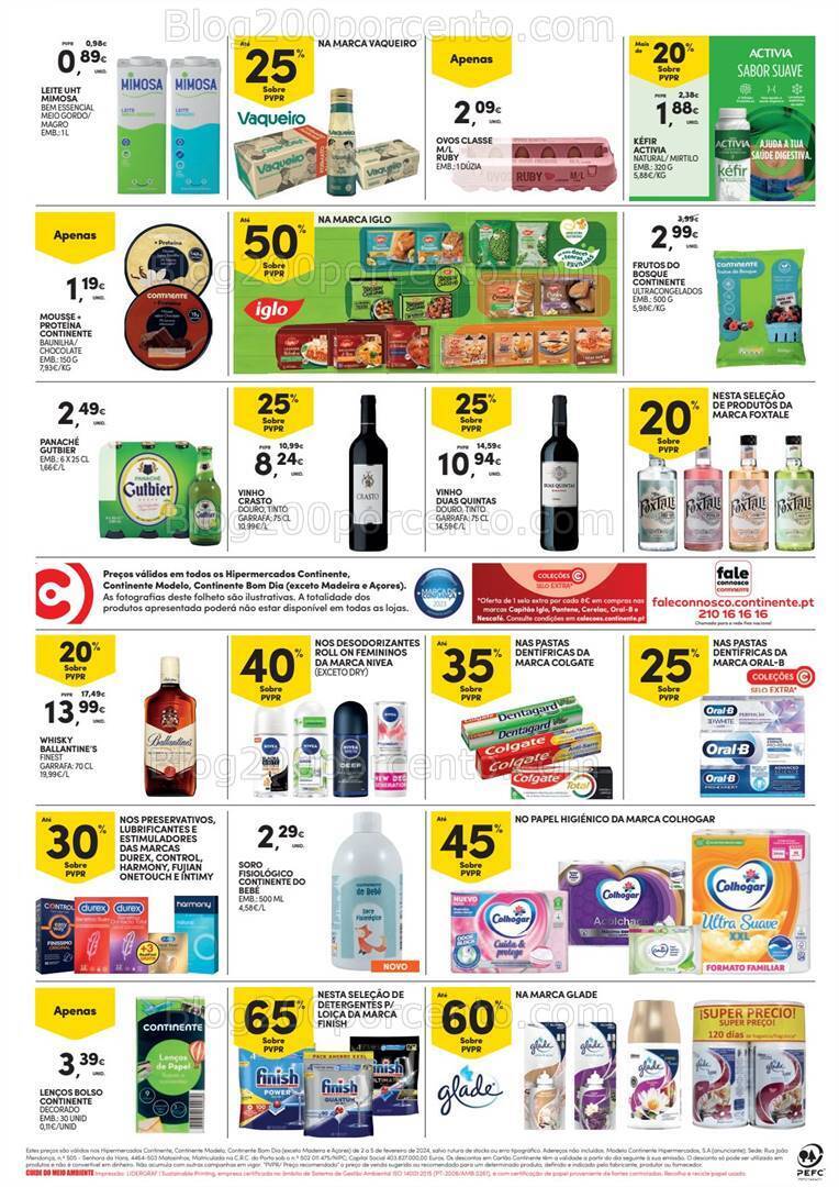 Antevisão Folheto CONTINENTE Fim de Semana Promoções - 2 a 5 fevereiro