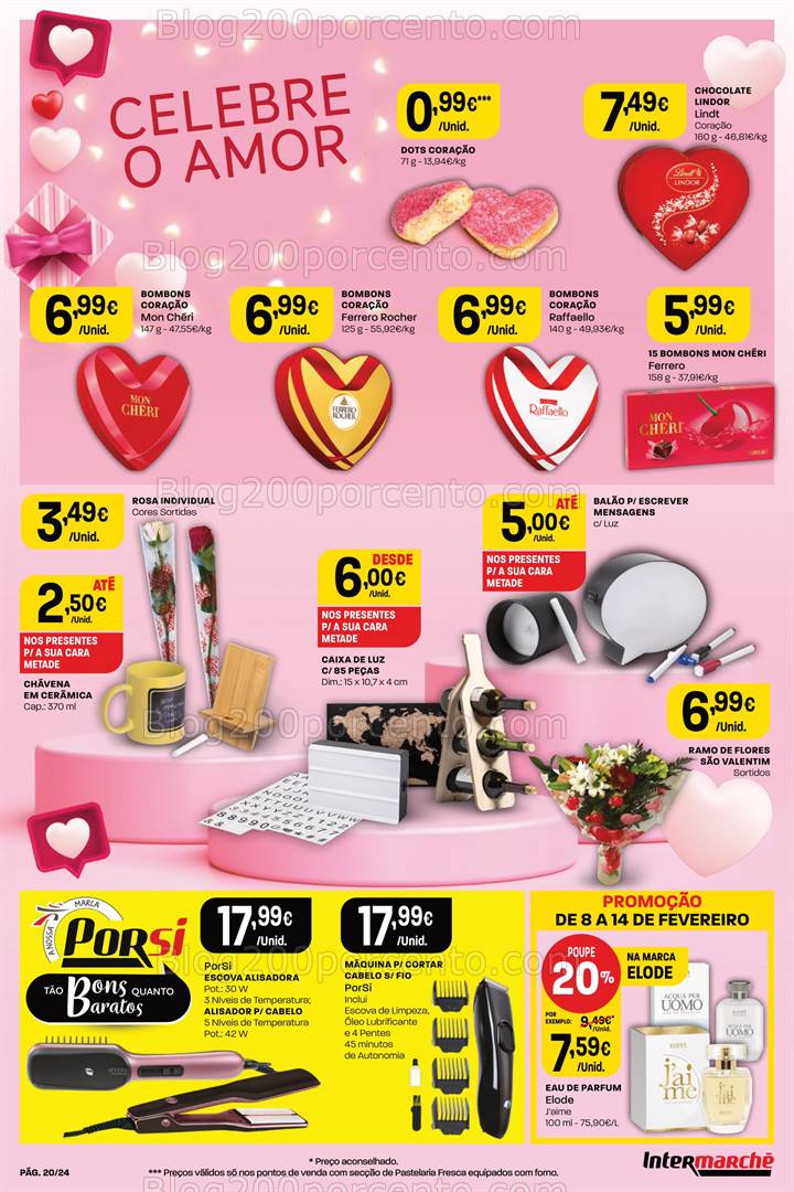 Antevisão Folheto INTERMARCHÉ Dia dos Namorados Promoções de 8 a 14 fevereiro