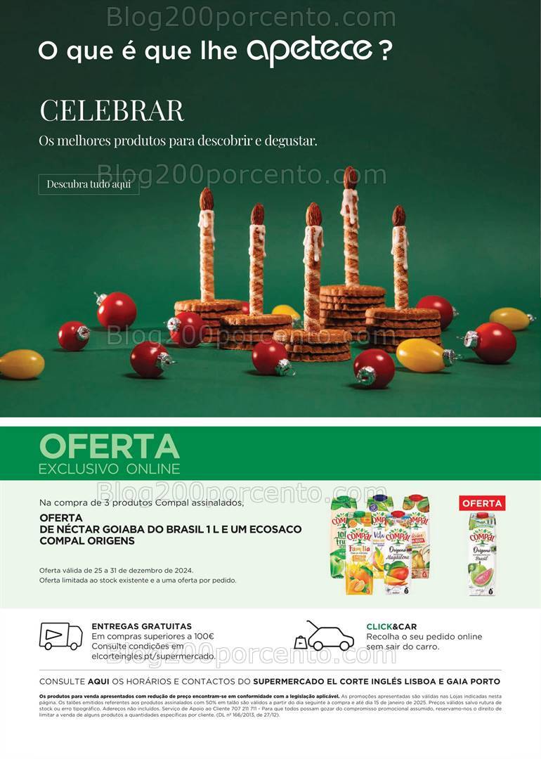 Antevisão Folheto EL CORTE INGLÉS Fim de Ano Promoções de 25 a 31 dezembro