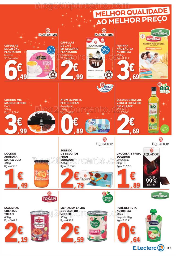 Antevisão Folheto E-LECLERC Natal Promoções de 19 a 24 dezembro