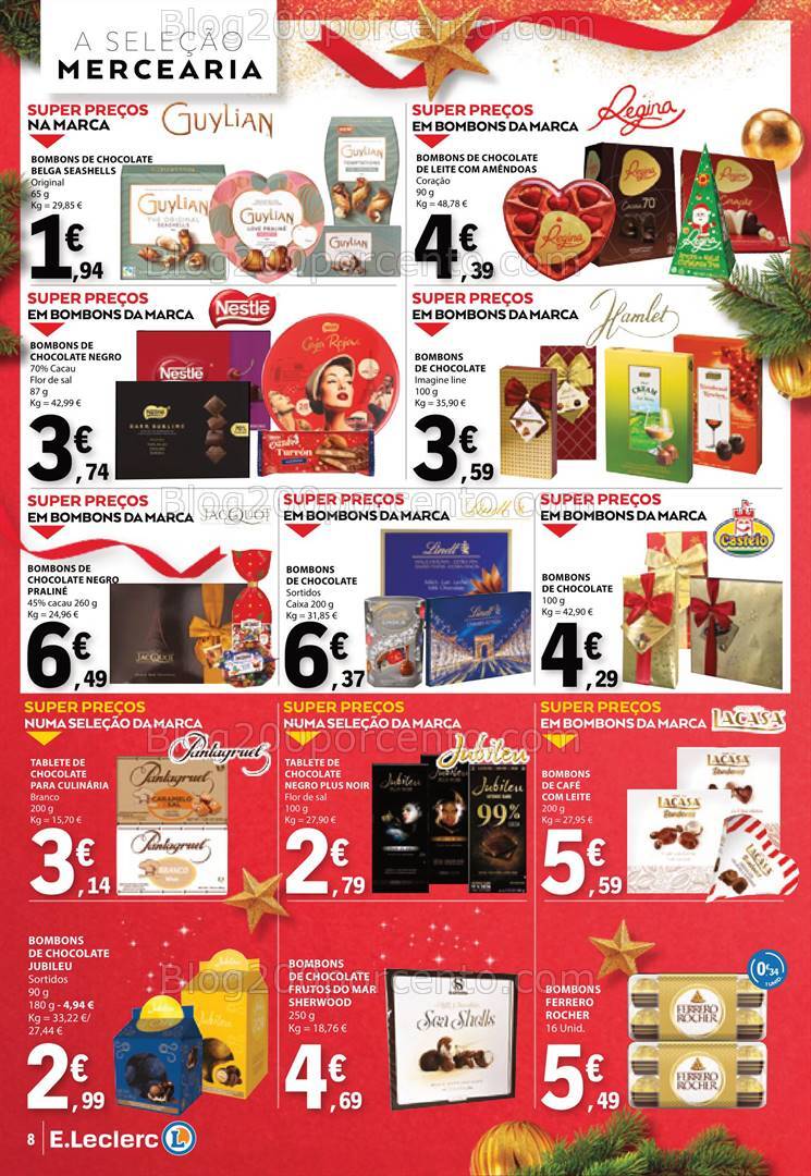 Antevisão Folheto E-LECLERC Natal Gourmet Promoções de 10 a 24 dezembro