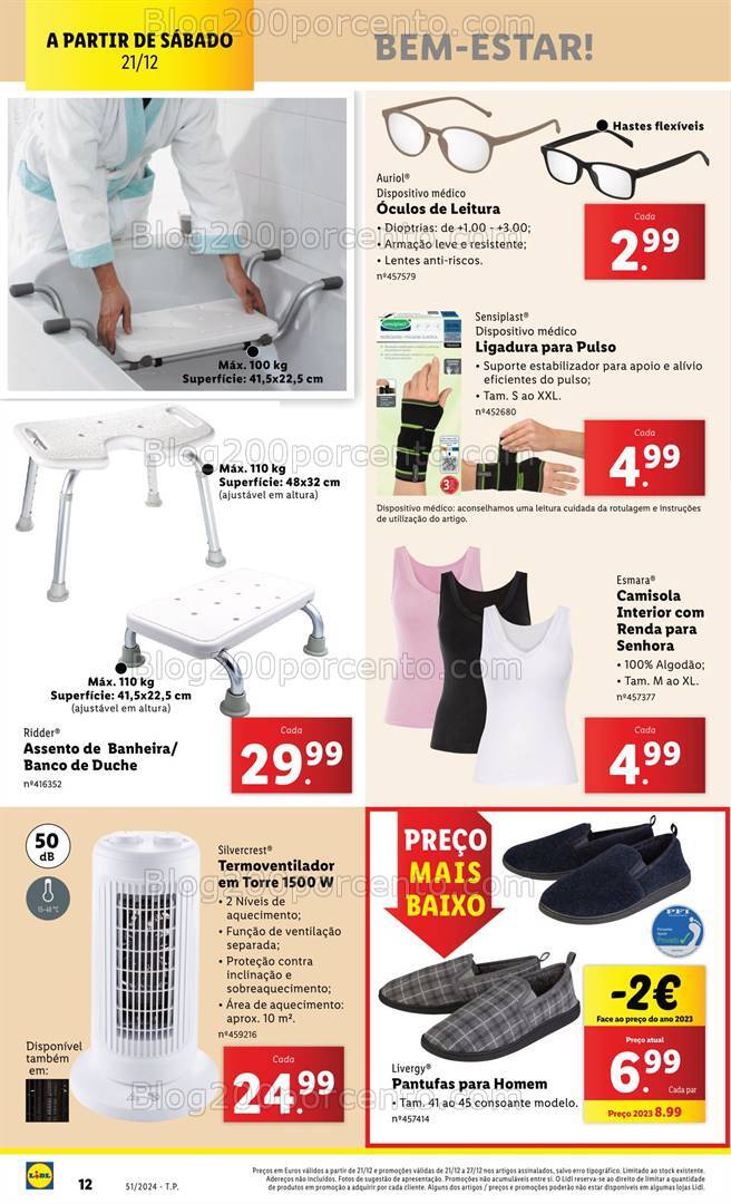 Antevisão Folheto LIDL Bazar Promoções de 21 a 29 dezembro