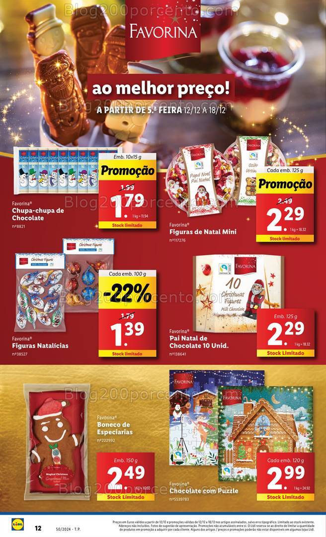Antevisão Folheto LIDL Favorina Promoções de 12 a 18 dezembro