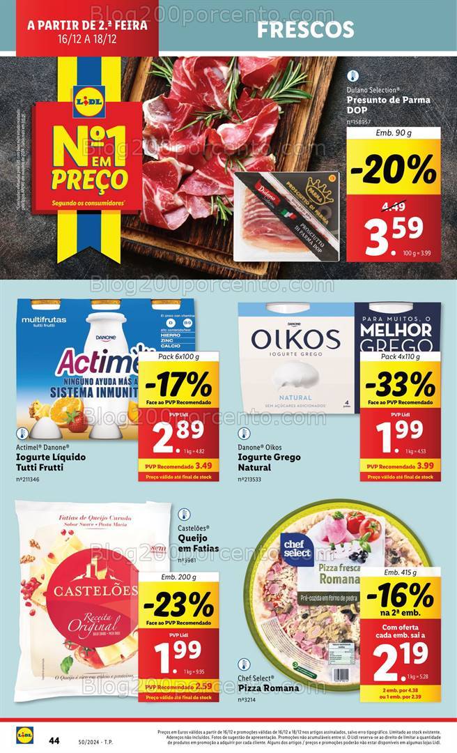 Antevisão Folheto LIDL Promoções de 16 a 18 dezembro