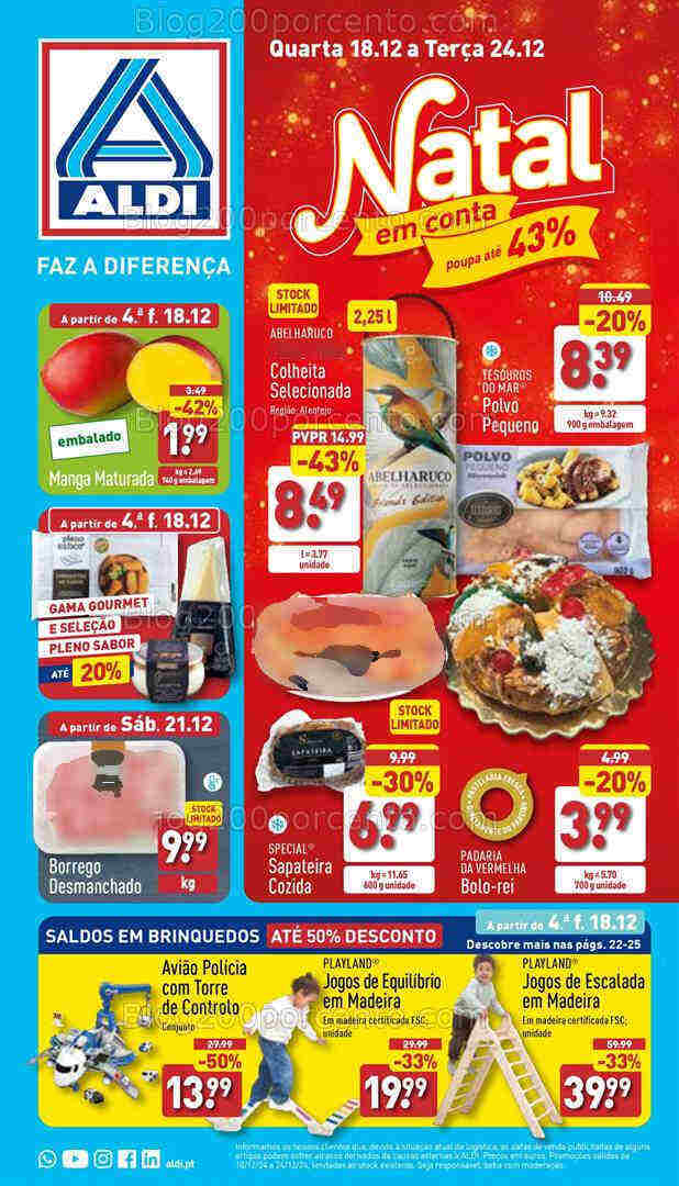 Antevisão Folheto ALDI Promoções de 18 a 24 dezembro