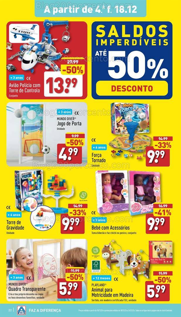 Antevisão Folheto ALDI Bazar Saldos Promoções a parir de 18 dezembro