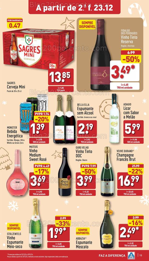 Antevisão Folheto ALDI Promoções de 23 a 29 dezembro