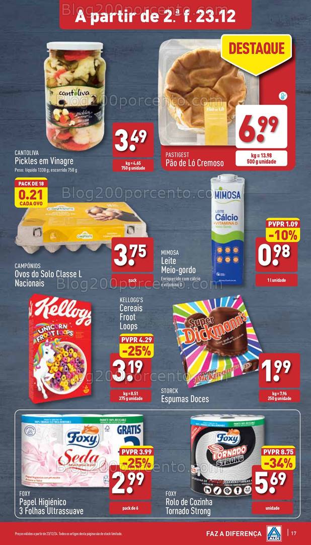 Antevisão Folheto ALDI Promoções de 23 a 29 dezembro