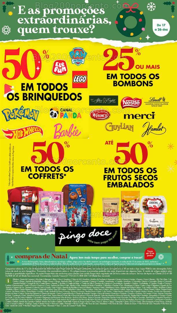 Antevisão Folheto PINGO DOCE Natal Promoções de 17 a 26 dezembro