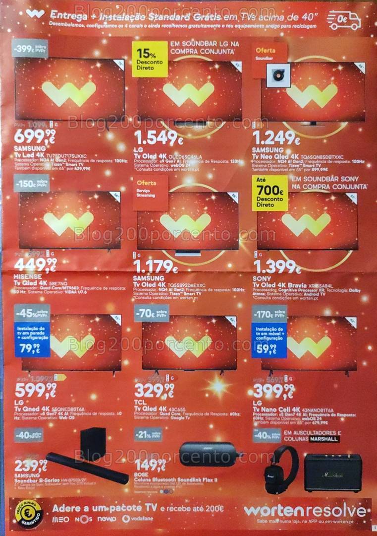 Antevisão Folheto WORTEN Promoções de 17 a 25 dezembro
