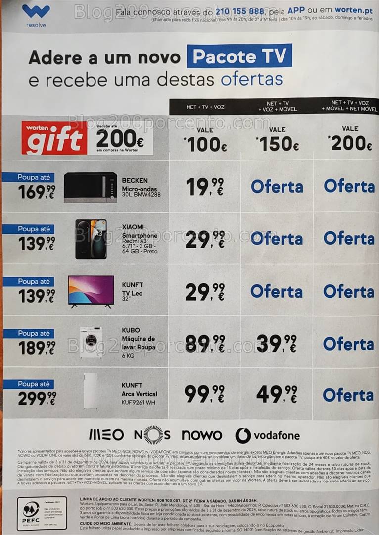 Antevisão Folheto WORTEN Mobile Natal Promoções de 3 a 31 dezembro