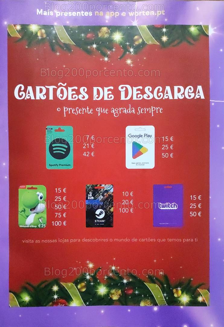 Antevisão Folheto WORTEN Entretenimento Natal Promoções de 3 a 25 dezembro