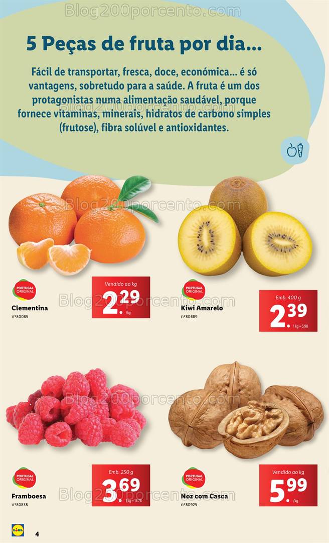 Antevisão Folheto LIDL Especial Vida Saudável Promoções a partir de 2 janeiro