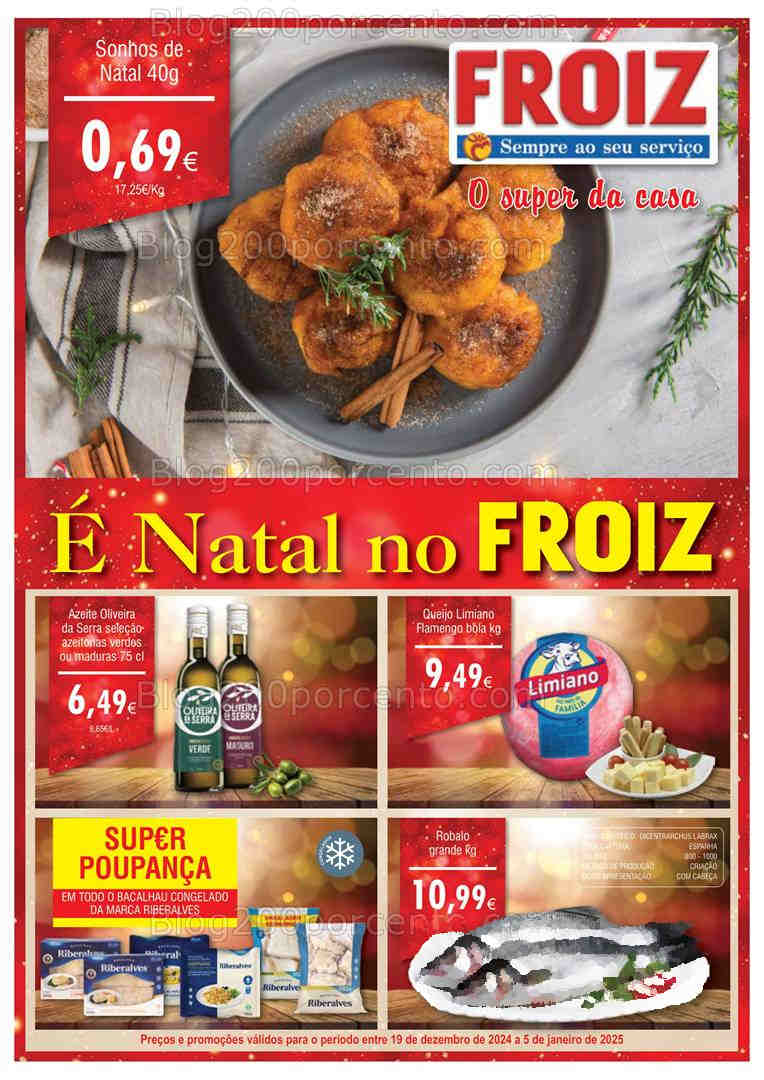 Antevisão Folheto FROIZ Natal Promoções de 19 dezembro a 5 janeiro