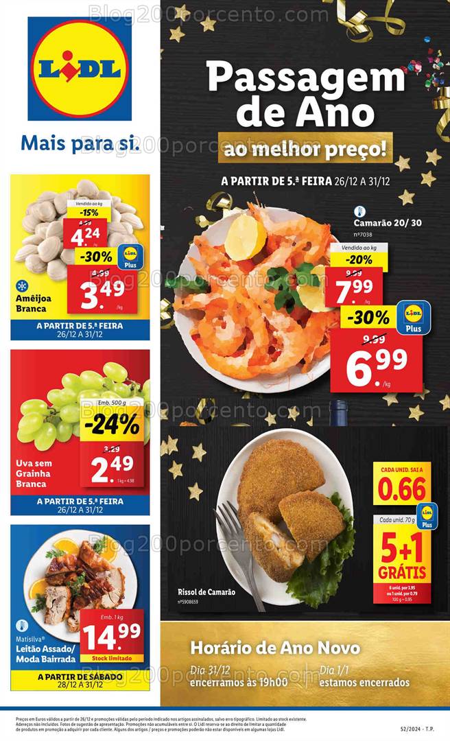 Antevisão Folheto LIDL Promoções de 26 a 31 dezembro