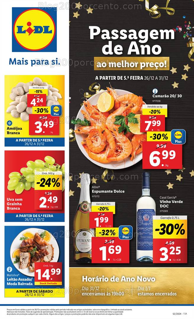 Antevisão Folheto LIDL Promoções de 26 a 31 dezembro