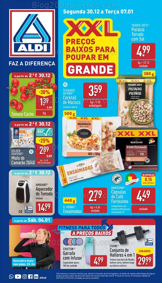 Antevisão Folheto ALDI Promoções de 30 dezembro a 7 janeiro