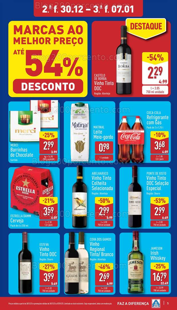 Antevisão Folheto ALDI Promoções de 30 dezembro a 7 janeiro