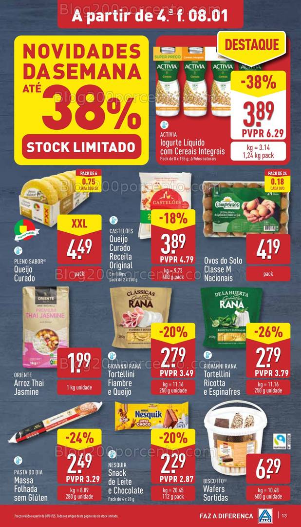 Antevisão Folheto ALDI Promoções de 8 a 14 janeiro