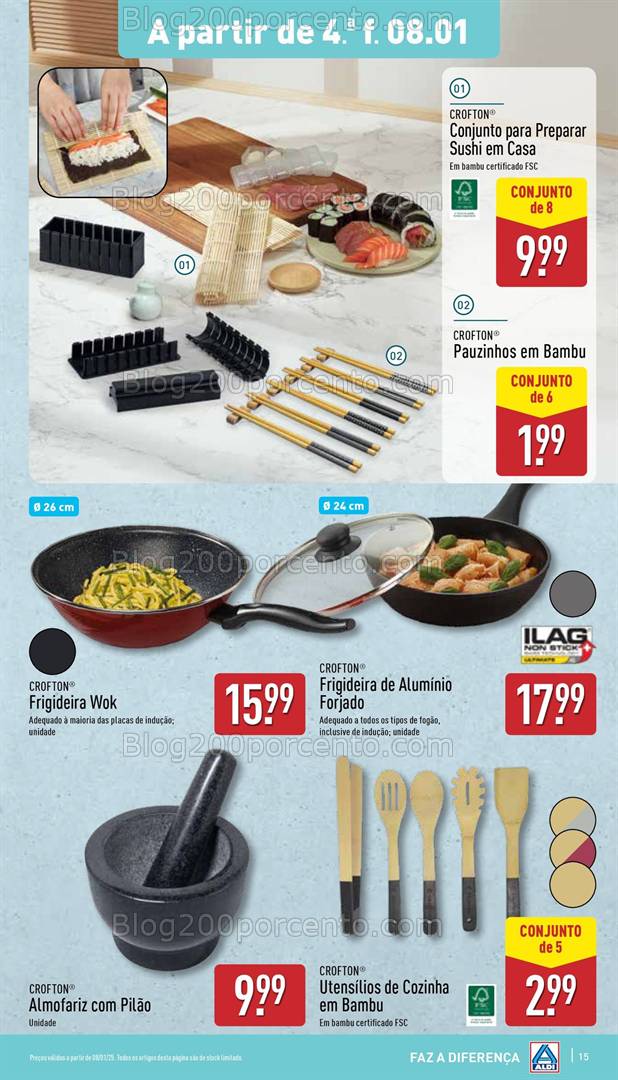 Antevisão Folheto ALDI Bazar Promoções a partir de 8 janeiro