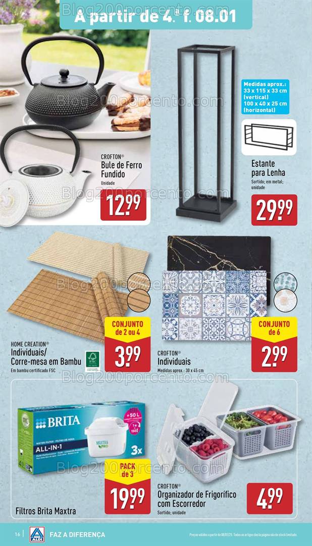 Antevisão Folheto ALDI Bazar Promoções a partir de 8 janeiro