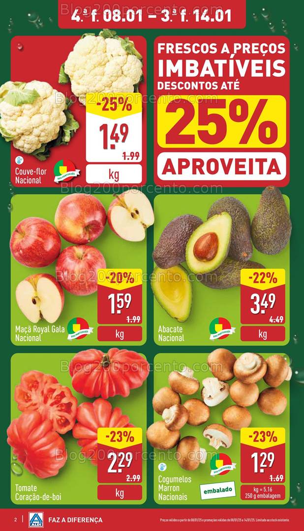 Antevisão Folheto ALDI Promoções de 8 a 14 janeiro