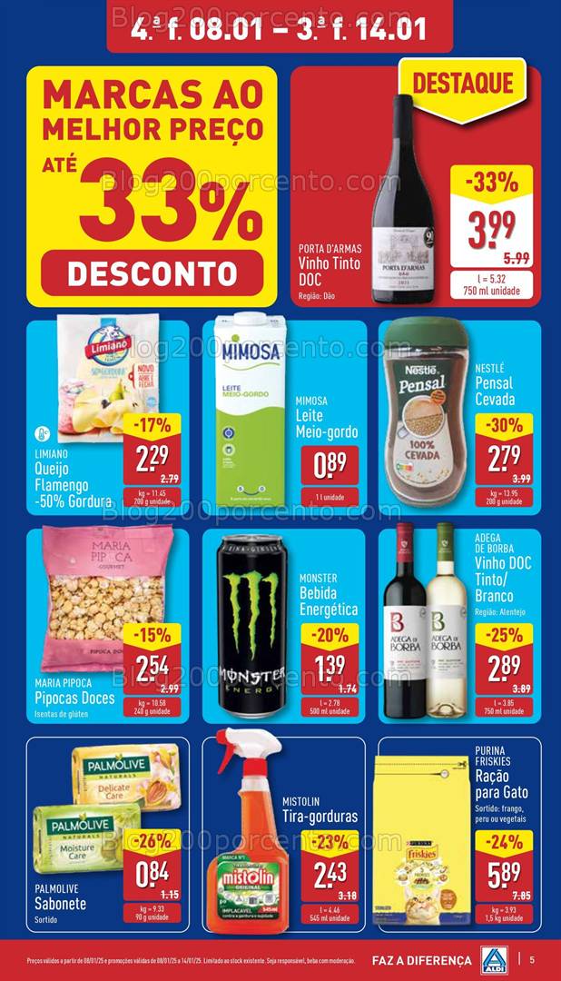 Antevisão Folheto ALDI Promoções de 8 a 14 janeiro