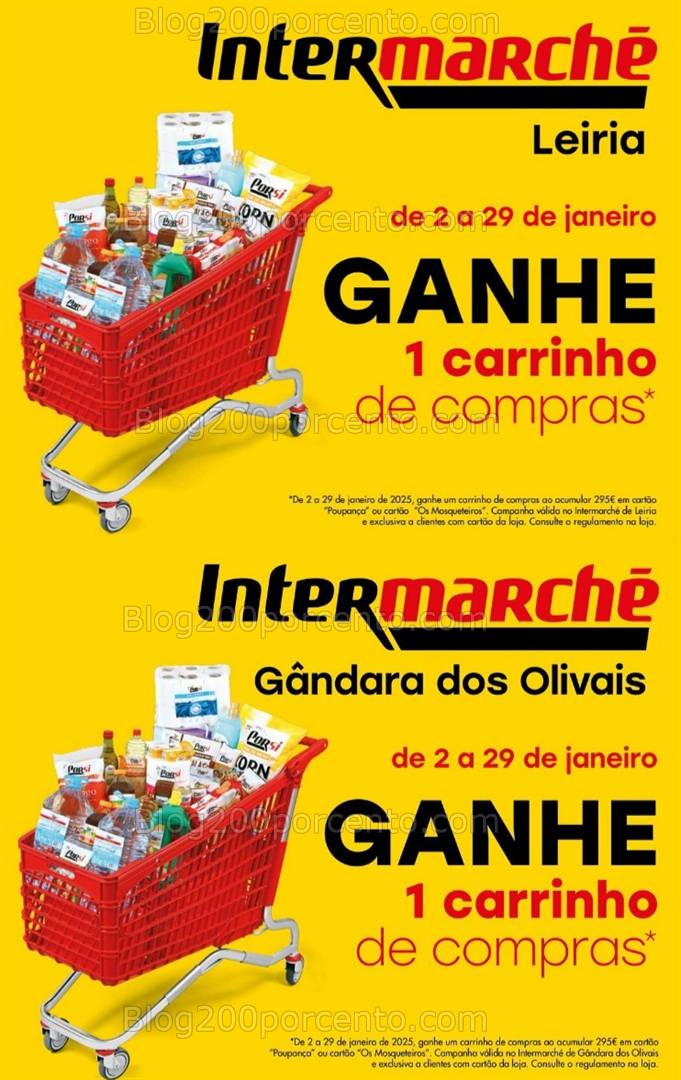 ALERTA - Oferta de carrinhos de compras INTERMARCHÉ Promoções de 2 a 29 janeiro