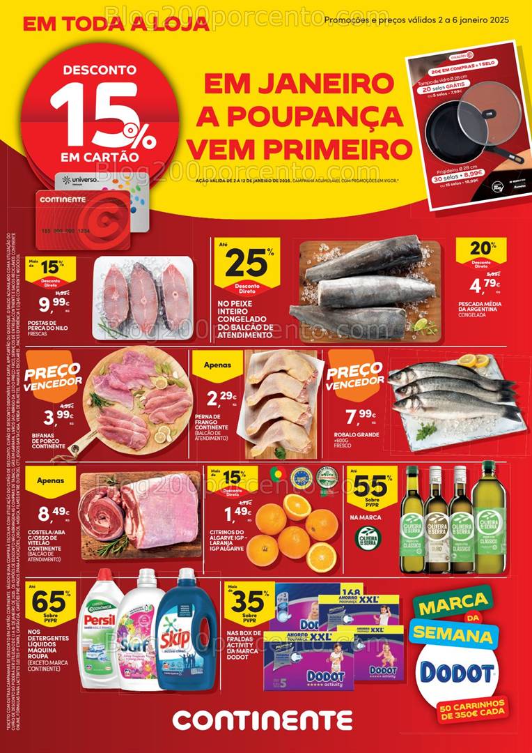 Antevisão Folheto CONTINENTE Promoções de 2 a 6 janeiro