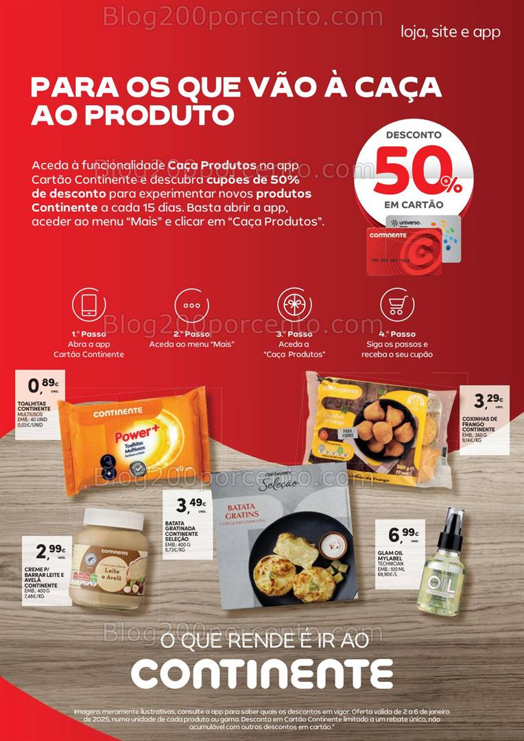 Antevisão Folheto CONTINENTE Promoções de 2 a 6 janeiro