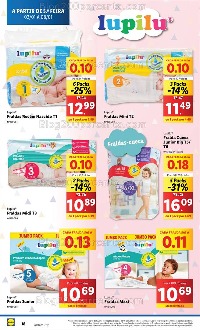 Antevisão Folheto LIDL Especial Bebé Promoções de 2 a 8 janeiro