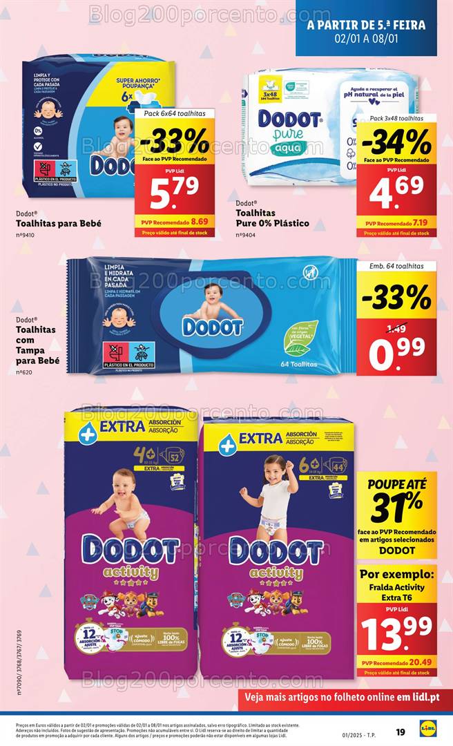 Antevisão Folheto LIDL Especial Bebé Promoções de 2 a 8 janeiro