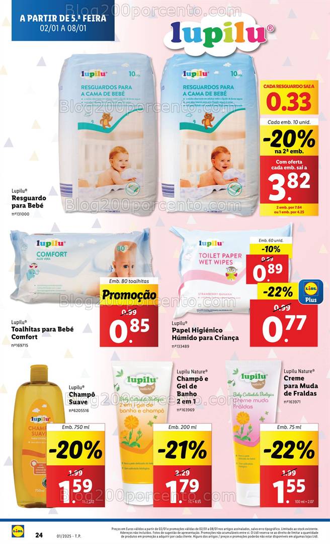 Antevisão Folheto LIDL Especial Bebé Promoções de 2 a 8 janeiro