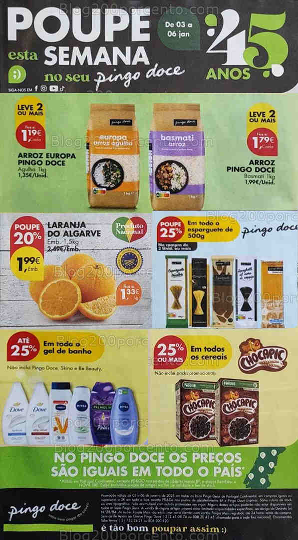 Antevisão Folheto PINGO DOCE Promoções de 3 a 6 janeiro