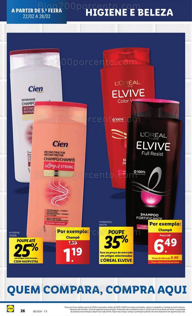 Antevisão Folheto LIDL Extra Higiene e Limpeza Promoções de 22 a 28 fevereiro