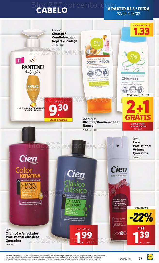 Antevisão Folheto LIDL Extra Higiene e Limpeza Promoções de 22 a 28 fevereiro