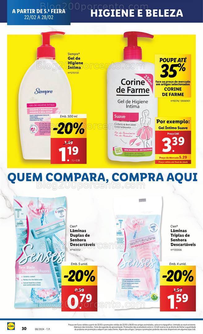 Antevisão Folheto LIDL Extra Higiene e Limpeza Promoções de 22 a 28 fevereiro