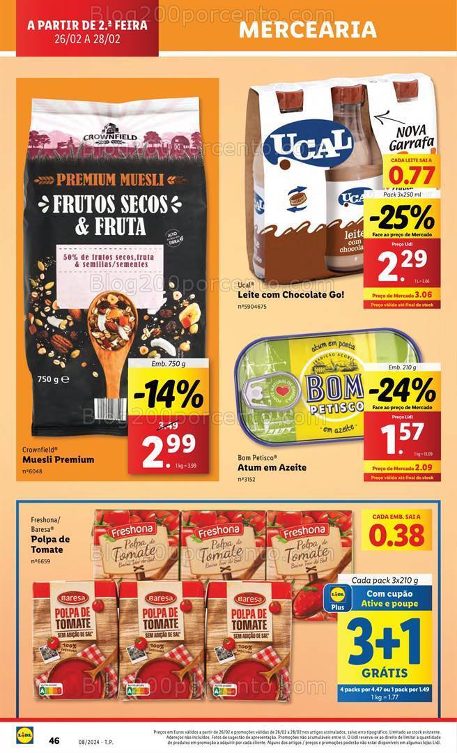 Antevisão Folheto LIDL Promoções de 22 a 28 fevereiro