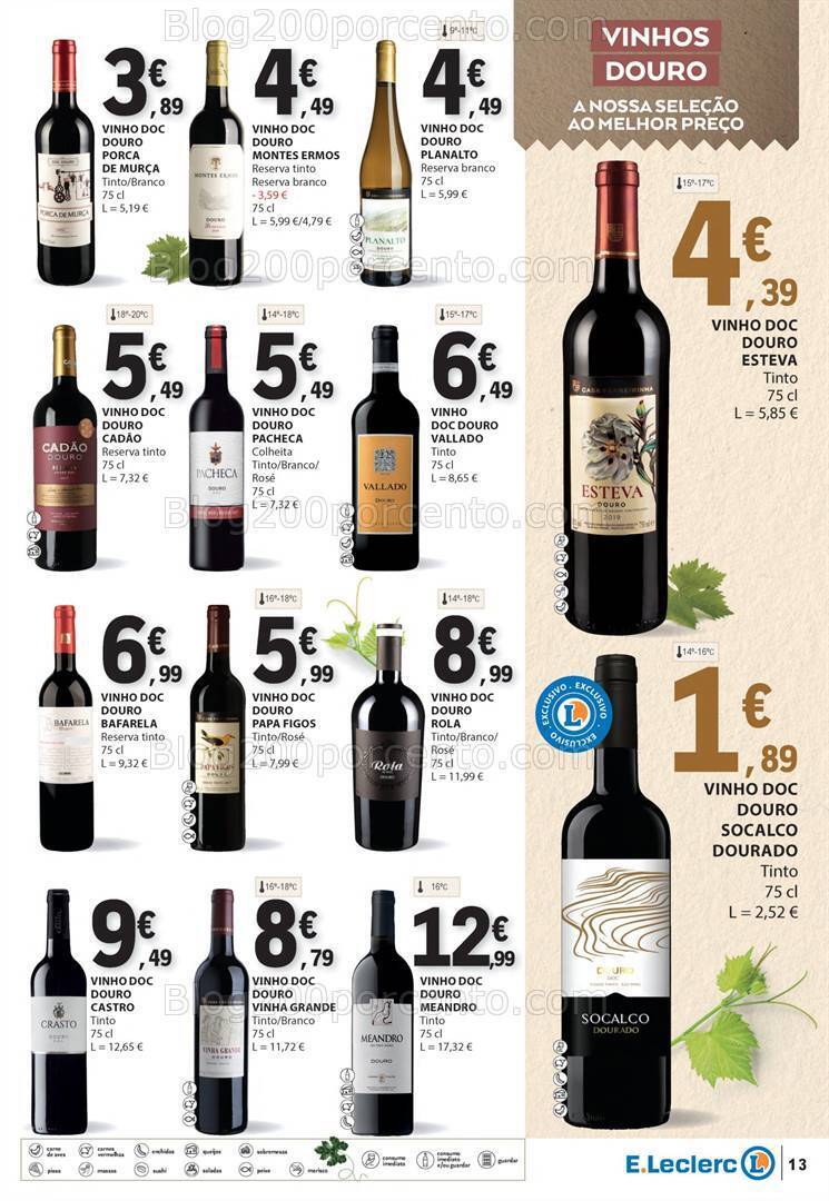 Antevisão Folheto E-LECLERC Feira Queijos Enchidos e Vinhos - 6 a 18 fevereiro