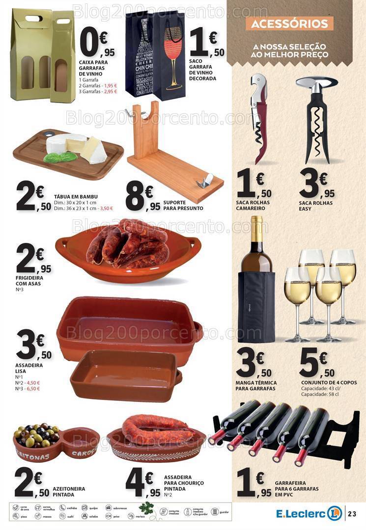 Antevisão Folheto E-LECLERC Feira Queijos Enchidos e Vinhos - 6 a 18 fevereiro