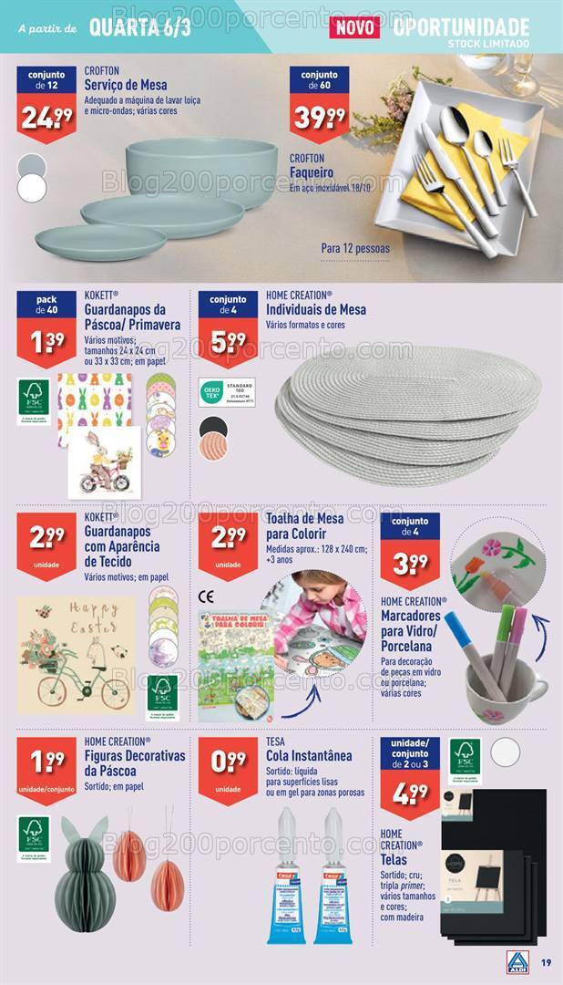 Antevisão Folheto ALDI Bazar Promoções a partir de 9 março