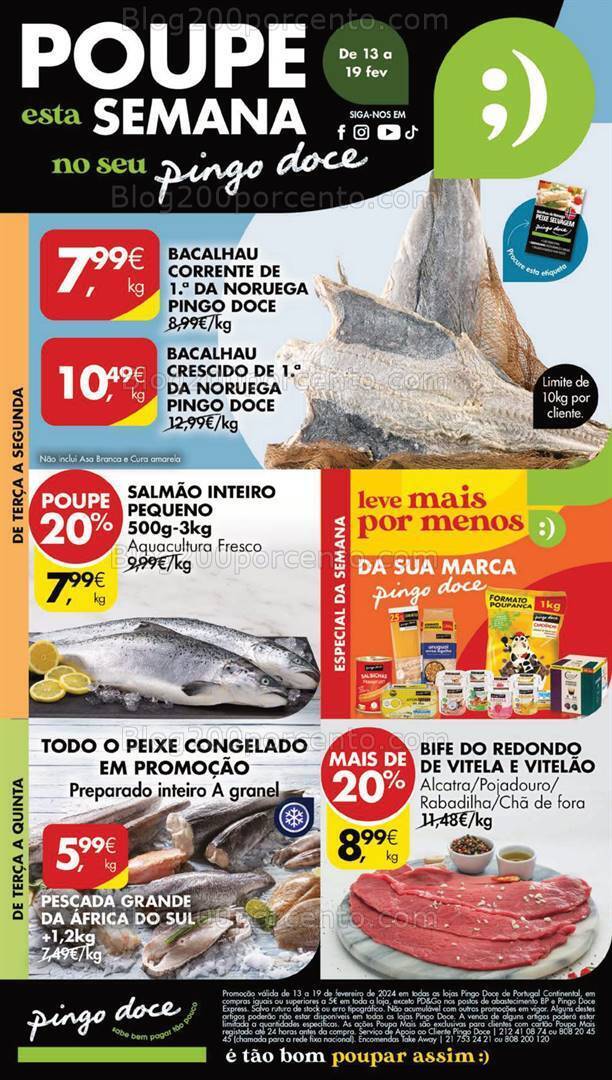 Antevisão Folheto PINGO DOCE Lojas Grandes Promoções de 13 a 19 fevereiro